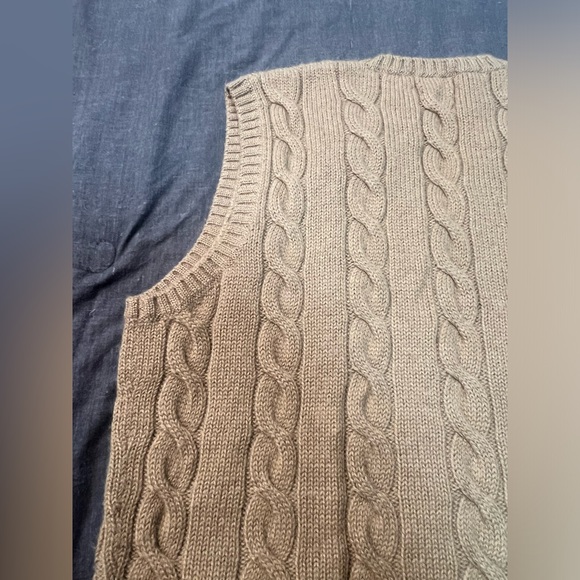 Polo Golf Ralph Lauren sleeveless sweater vest tan size large 100% Alpaca - Picture 4 of 8